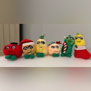 Set of 6 Vintage Del Monte Christmas Yumkins Ornaments 1991